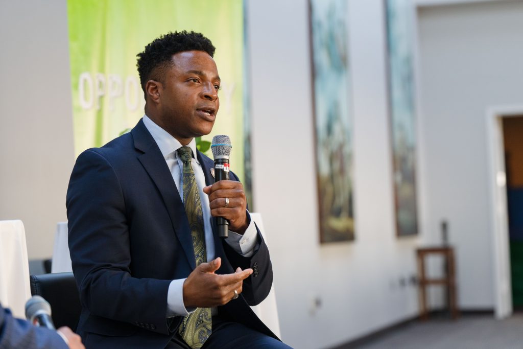 Senator Tim Scott hosts The Opportunity Summit event in Washington, DC on February 18, 2025. (Official U.S. Senate photo by John Shinkle)